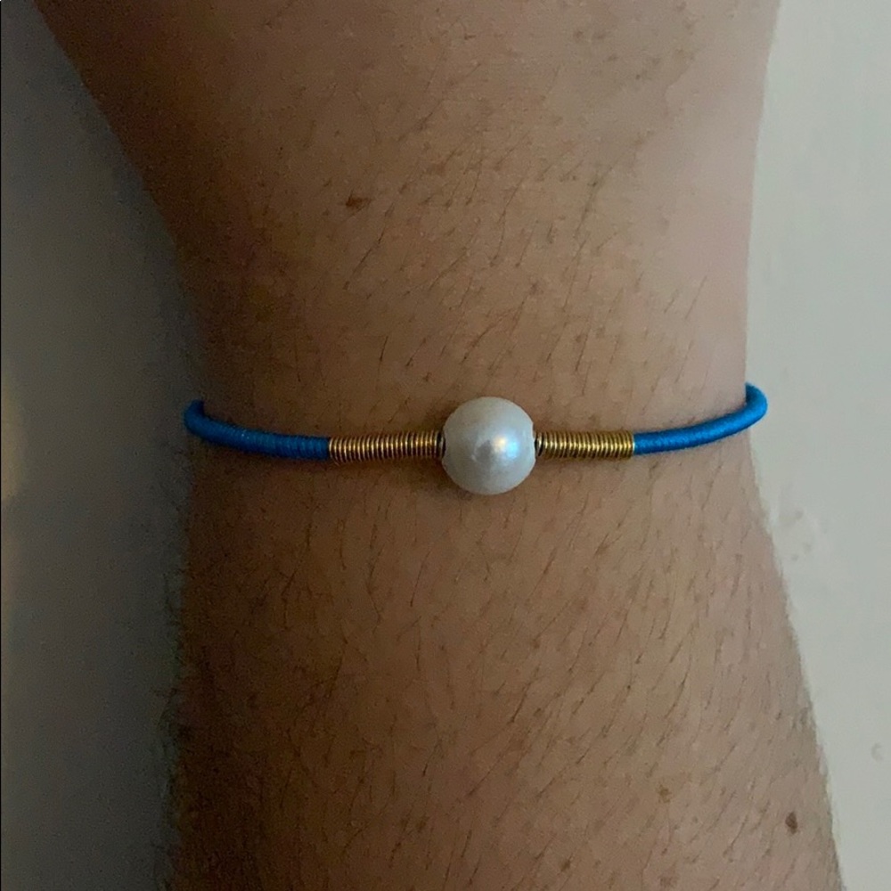 Alvaro Avila Bracelet with Pearl - Light Blue